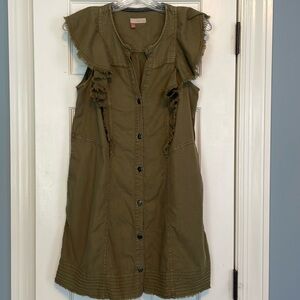 Anthropologie Pilcro Ruffled Mini Dress